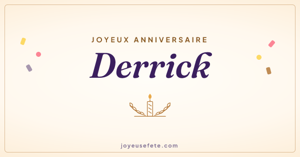 Image « Joyeux anniversaire Derrick » au format large