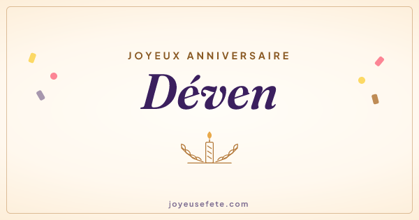 Image « Joyeux anniversaire Déven » au format large