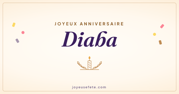 Image « Joyeux anniversaire Diaba » au format large
