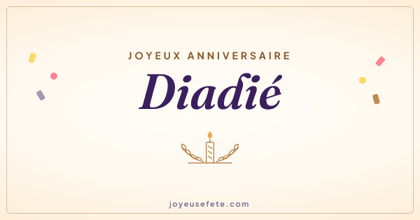 Image « Joyeux anniversaire Diadié » au format large