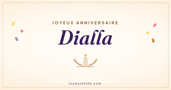 Image « Joyeux anniversaire Dialla » au format large