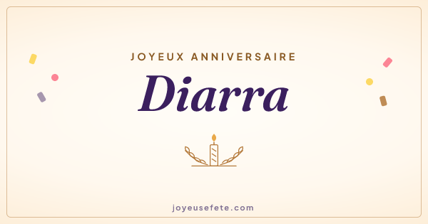 Image « Joyeux anniversaire Diarra » au format large