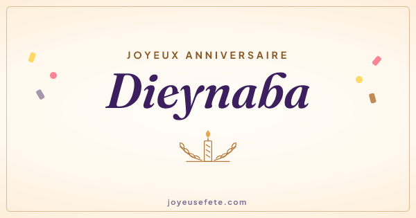 Image « Joyeux anniversaire Dieynaba » au format large