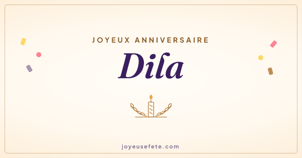 Image « Joyeux anniversaire Dila » au format large