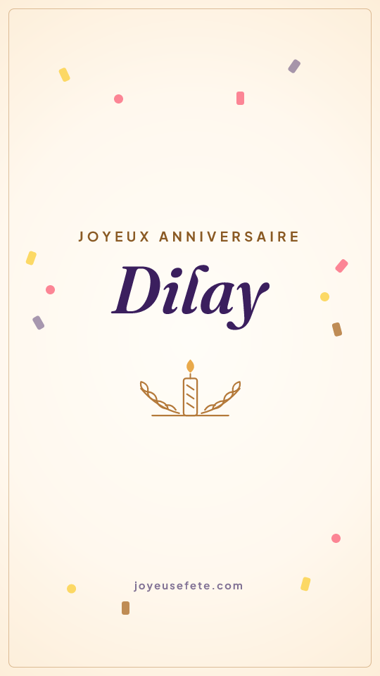 Image « Joyeux anniversaire Dilay » au format story