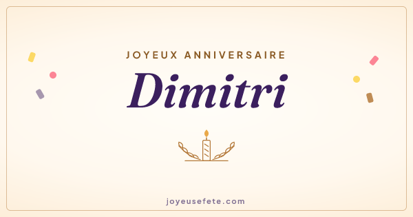 Image « Joyeux anniversaire Dimitri » au format large