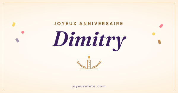 Image « Joyeux anniversaire Dimitry » au format large