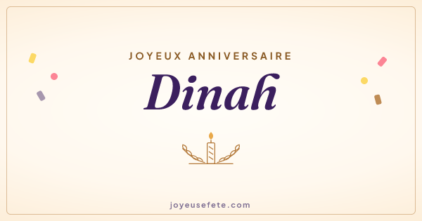 Image « Joyeux anniversaire Dinah » au format large