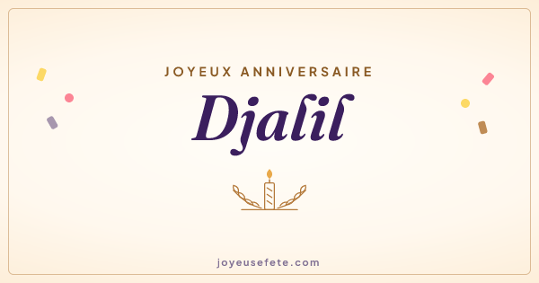 Image « Joyeux anniversaire Djalil » au format large