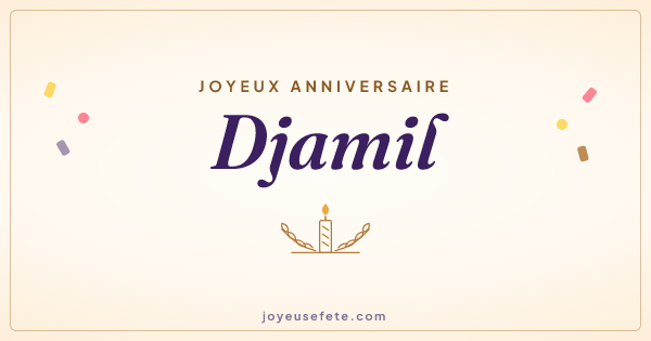 Image « Joyeux anniversaire Djamil » au format large