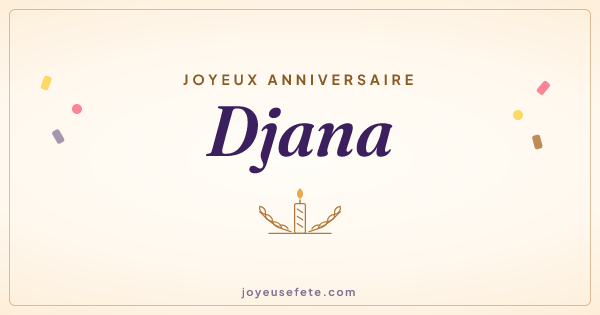 Image « Joyeux anniversaire Djana » au format large