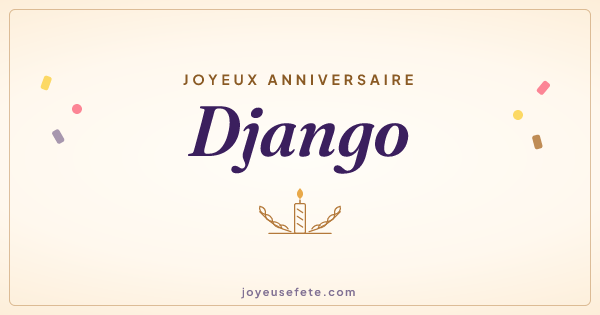 Image « Joyeux anniversaire Django » au format large