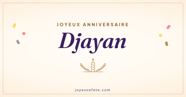 Image « Joyeux anniversaire Djayan » au format large