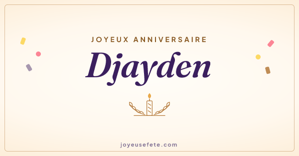 Image « Joyeux anniversaire Djayden » au format large