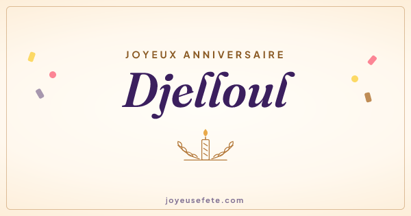 Image « Joyeux anniversaire Djelloul » au format large