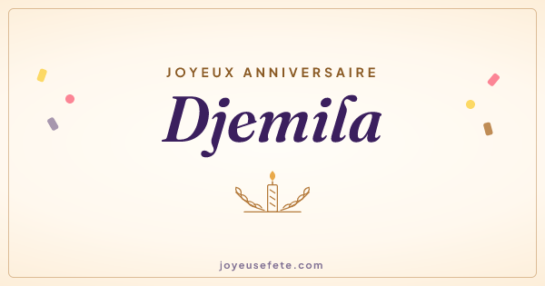 Image « Joyeux anniversaire Djemila » au format large