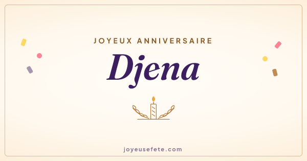Image « Joyeux anniversaire Djena » au format large