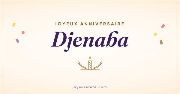 Image « Joyeux anniversaire Djenaba » au format large