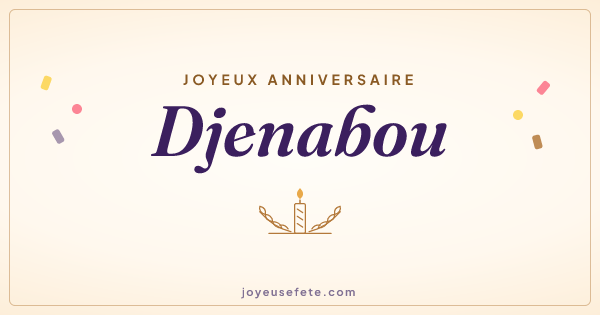 Image « Joyeux anniversaire Djenabou » au format large
