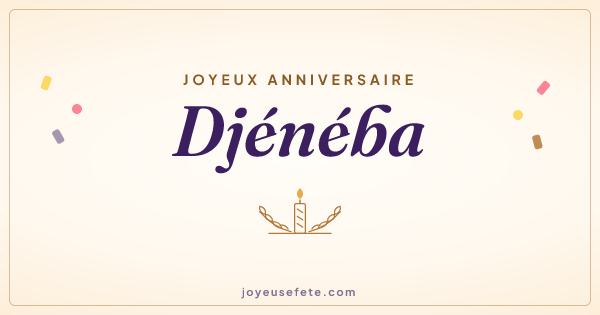 Image « Joyeux anniversaire Djénéba » au format large
