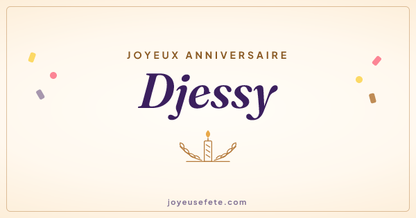 Image « Joyeux anniversaire Djessy » au format large