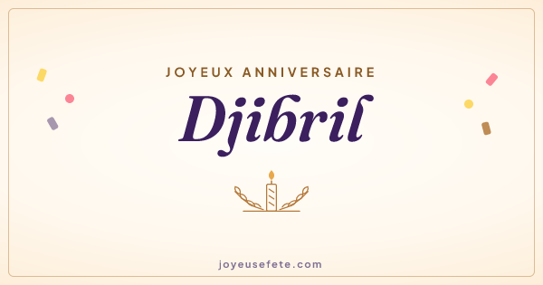 Image « Joyeux anniversaire Djibril » au format large