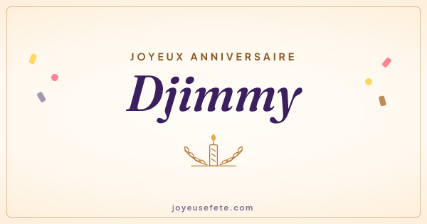 Image « Joyeux anniversaire Djimmy » au format large