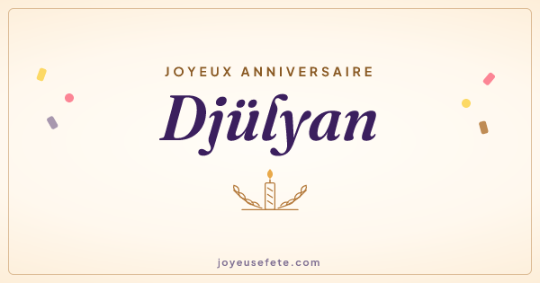 Image « Joyeux anniversaire Djülyan » au format large