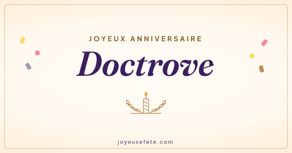 Image « Joyeux anniversaire Doctrove » au format large
