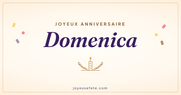 Image « Joyeux anniversaire Domenica » au format large