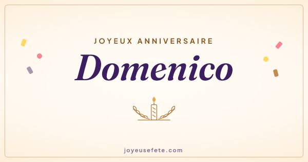 Image « Joyeux anniversaire Domenico » au format large