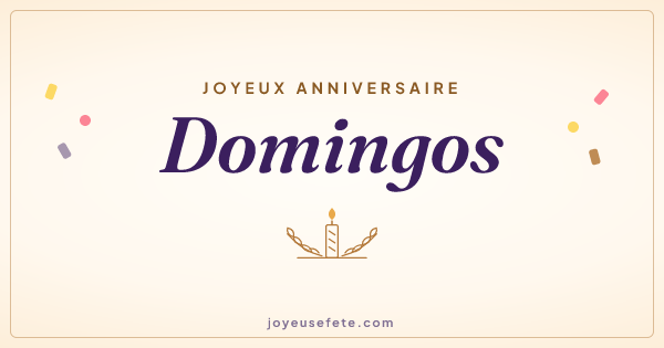 Image « Joyeux anniversaire Domingos » au format large