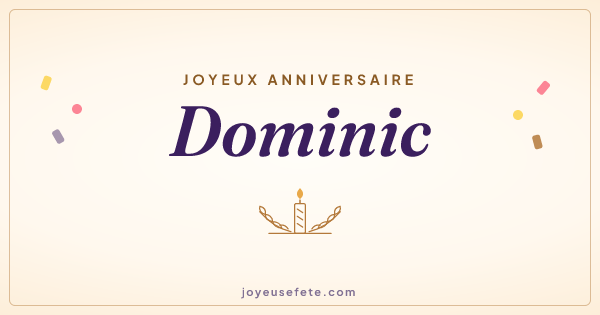 Image « Joyeux anniversaire Dominic » au format large