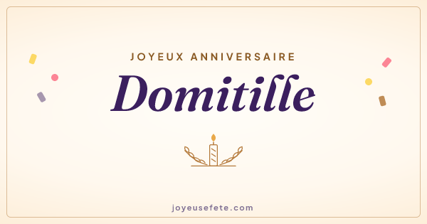Image « Joyeux anniversaire Domitille » au format large