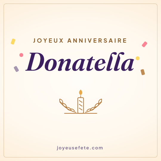 Image carrée « Joyeux anniversaire Donatella » pour WhatsApp