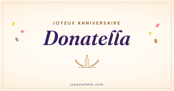 Image « Joyeux anniversaire Donatella » au format large