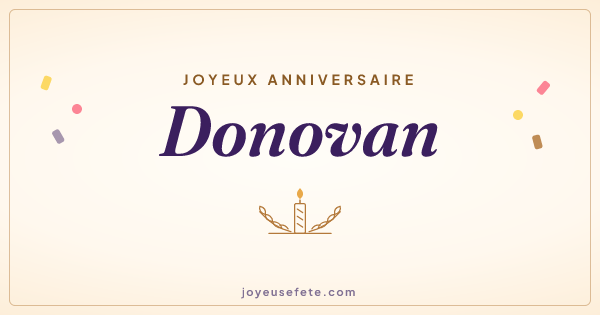 Image « Joyeux anniversaire Donovan » au format large