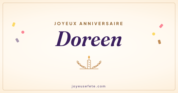 Image « Joyeux anniversaire Doreen » au format large