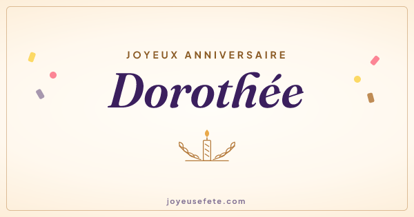 Image « Joyeux anniversaire Dorothée » au format large