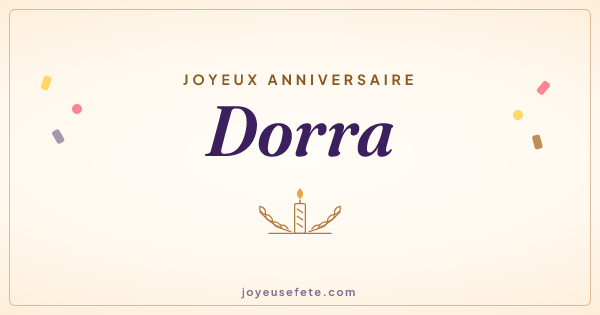 Image « Joyeux anniversaire Dorra » au format large