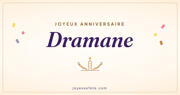 Image « Joyeux anniversaire Dramane » au format large