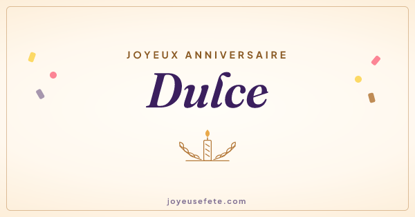 Image « Joyeux anniversaire Dulce » au format large