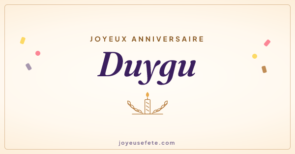 Image « Joyeux anniversaire Duygu » au format large