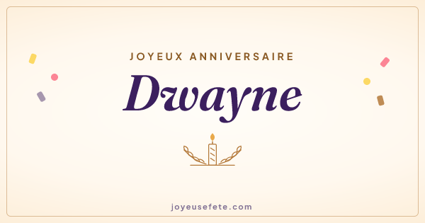Image « Joyeux anniversaire Dwayne » au format large