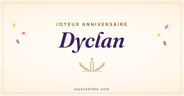 Image « Joyeux anniversaire Dyclan » au format large