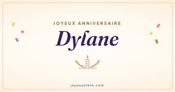 Image « Joyeux anniversaire Dylane » au format large