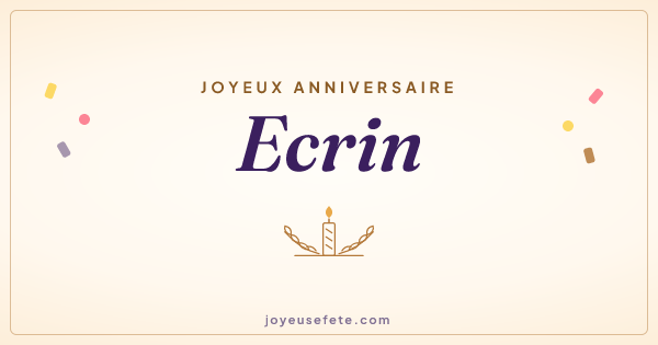 Image « Joyeux anniversaire Ecrin » au format large