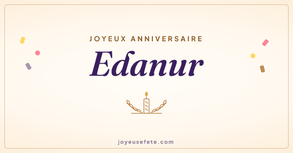 Image « Joyeux anniversaire Edanur » au format large