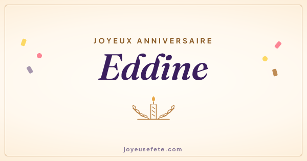 Image « Joyeux anniversaire Eddine » au format large