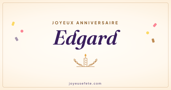 Image « Joyeux anniversaire Edgard » au format large